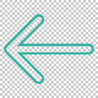 Ok sol vektör simgesi