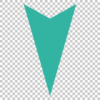 Vektör simgesi aşağı ok ucu