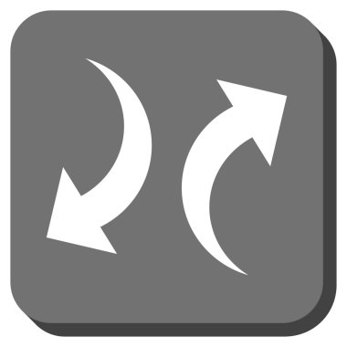 Exchange okları yuvarlak kare vektör simgesi