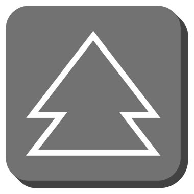 Yön yukarı yuvarlak kare vektör simgesi