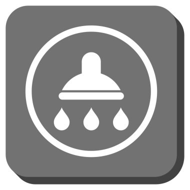 Duş yuvarlatılmış kare vektör simgesi