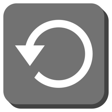 CCW yuvarlatılmış kare vektör simge döndürmek