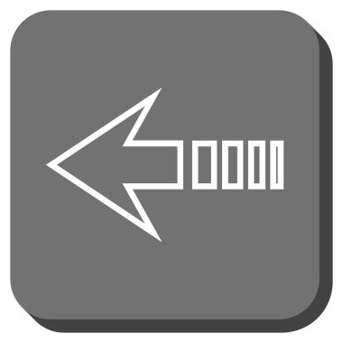 Kare vektör simge sol yuvarlak göndermek