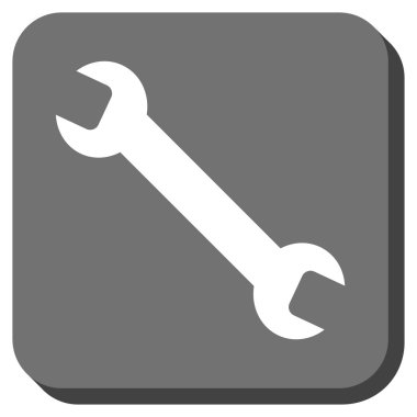 İngiliz anahtarı yuvarlatılmış kare vektör simgesi