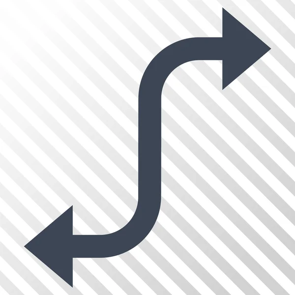 Icono de vector de flecha de curva opuesta — Archivo Imágenes Vectoriales