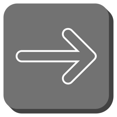 Yuvarlak ok sağ yuvarlak kare vektör simgesi