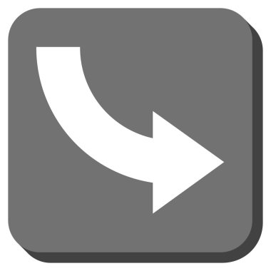 Doğru yuvarlatılmış kare vektör simge döndürmek