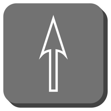 Yuvarlatılmış Kare vektör simge yukarı ok keskin