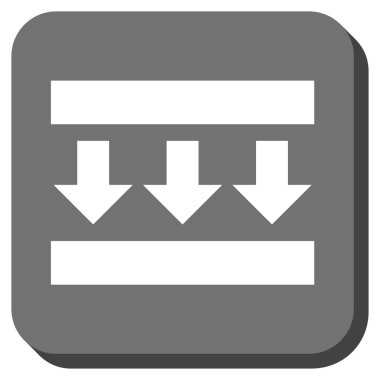 Basıncı aşağı yuvarlatılmış kare vektör simgesi