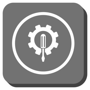 Mühendislik yuvarlatılmış kare vektör simgesi