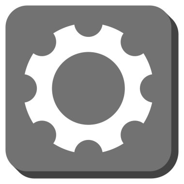 Dişli yuvarlak kare vektör simgesi