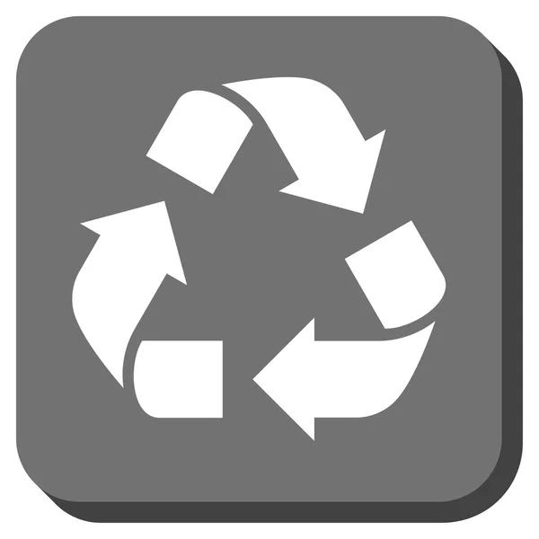 Recycle afgerond vierkant Vector Icon — Stockvector