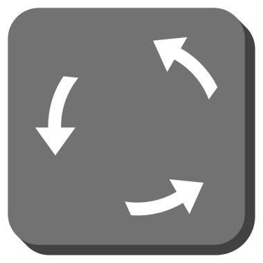 CCW yuvarlatılmış kare vektör simge döndürmek