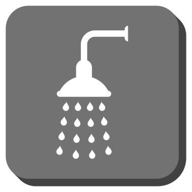 Duş yuvarlatılmış kare vektör simgesi
