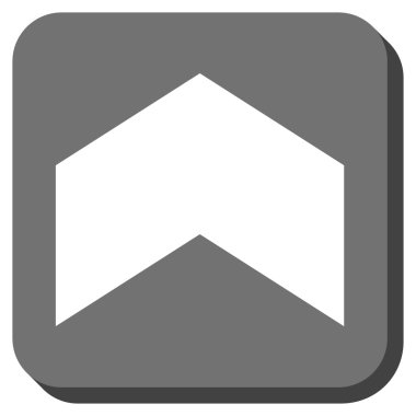 Yön yukarı yuvarlak kare vektör simgesi