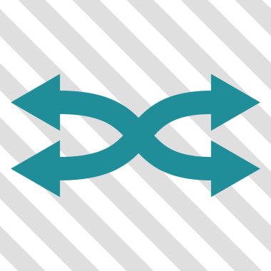 Shuffle okları yatay vektör simgesi