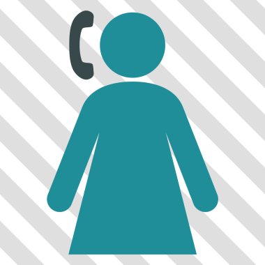 Arama kadın vektör simgesi