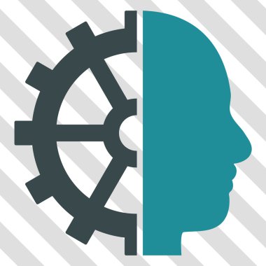 Cyborg dişli vektör simgesi