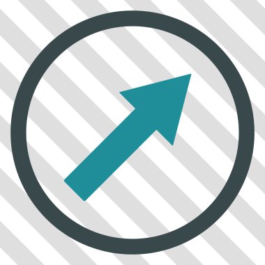 Yukarı sağ yuvarlak ok vektör simgesi