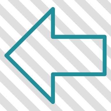 Ok sol vektör simgesi