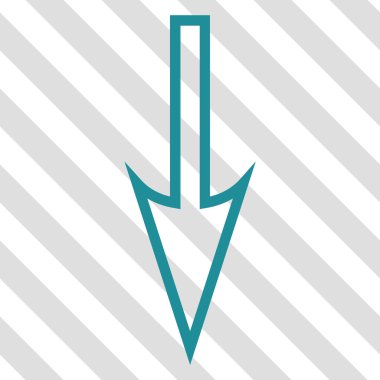 Vektör simgesi aşağı ok keskin