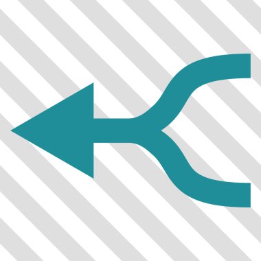 Ok sol vektör simgesi birleştirmek