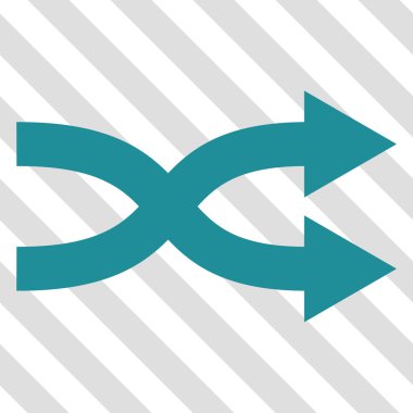 Shuffle okları doğru vektör simgesi