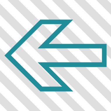 Ok sol vektör simgesi