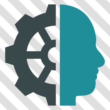 Cyborg dişli vektör simgesi