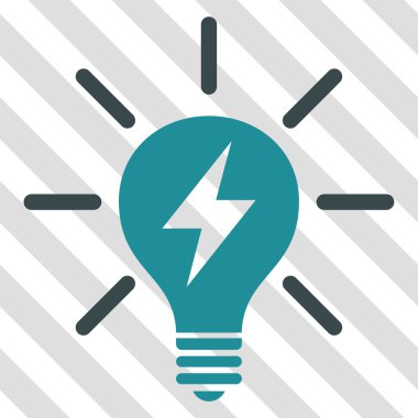 Elektrik ışık ampul vektör simgesi