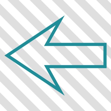 Ok sol vektör simgesi