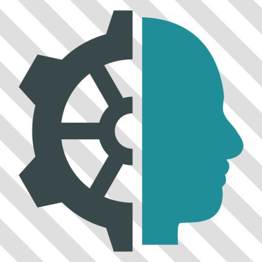 Cyborg dişli vektör simgesi