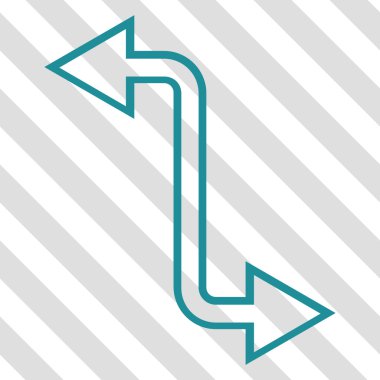 Eğri Exchange ok vektör simgesi