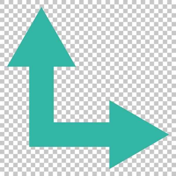 Flèche de bifurcation droit vers le haut Icône vectorielle — Image vectorielle