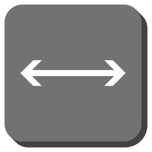 Horizontal Flip arredondado vetor quadrado ícone — Vetor de Stock