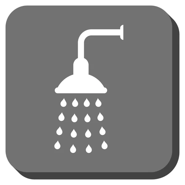 Shower Rounded Square Vector Icon — Stockvector