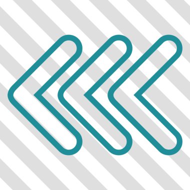 Üçlü işaretçi sol vektör simgesi