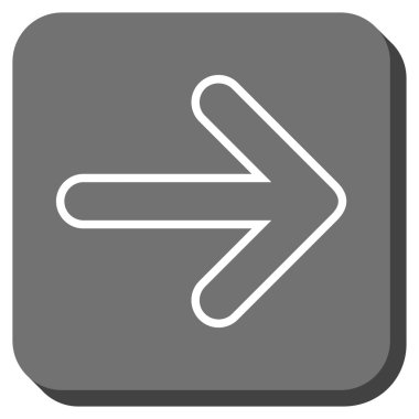 Yuvarlak ok sağ yuvarlak kare vektör simgesi