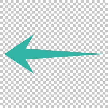 Ok sol vektör simgesi