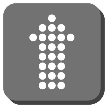 Yuvarlatılmış Kare vektör simge yukarı noktalı ok