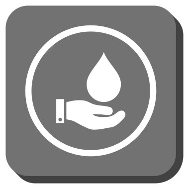 Kare vektör simge su Servisi yuvarlak