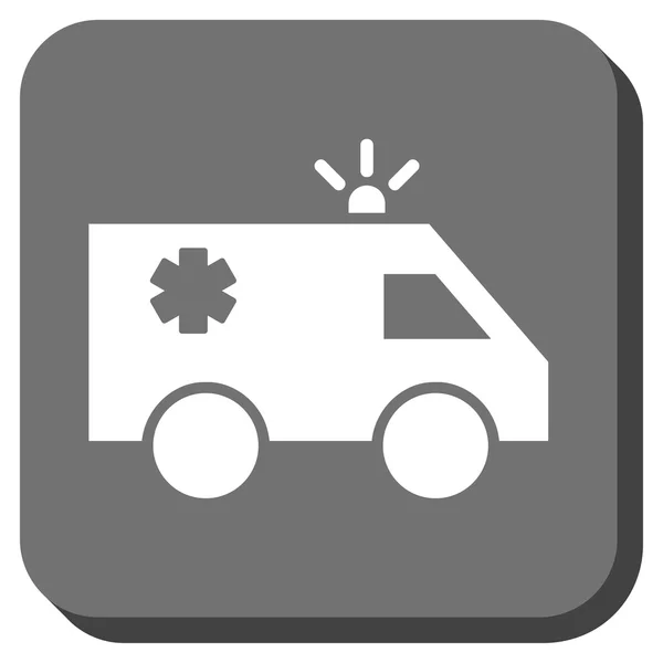 Emergency auto afgerond vierkant Vector Icon — Stockvector