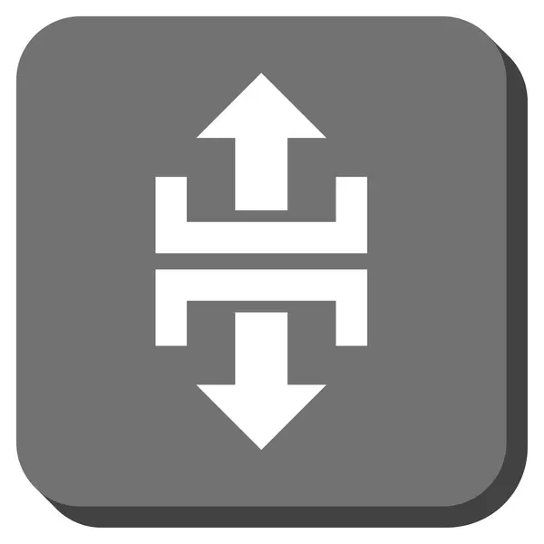 Dividir dirección vertical redondeado cuadrado Vector icono — Archivo Imágenes Vectoriales