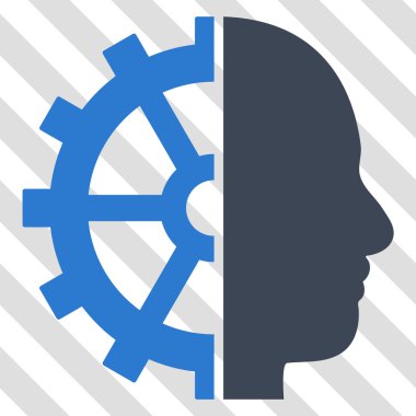 Cyborg dişli vektör simgesi