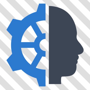 Cyborg dişli vektör simgesi