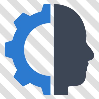 Cyborg dişli vektör simgesi