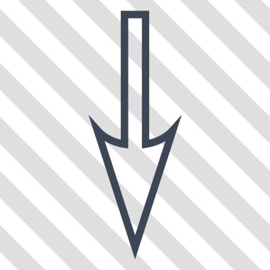 Vektör simgesi aşağı ok keskin