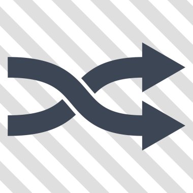 Shuffle okları doğru vektör simgesi