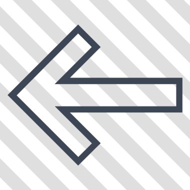 Ok sol vektör simgesi