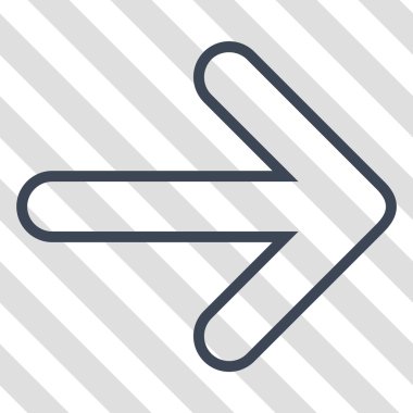 Yuvarlak ok doğru vektör simgesi